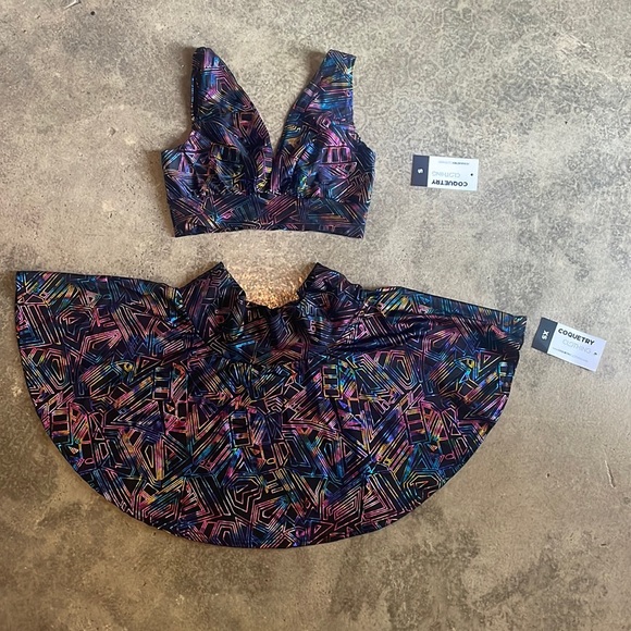 Coquetry clothing Skirt and Bralette Set- in Cyberspace - Picture 1 of 12